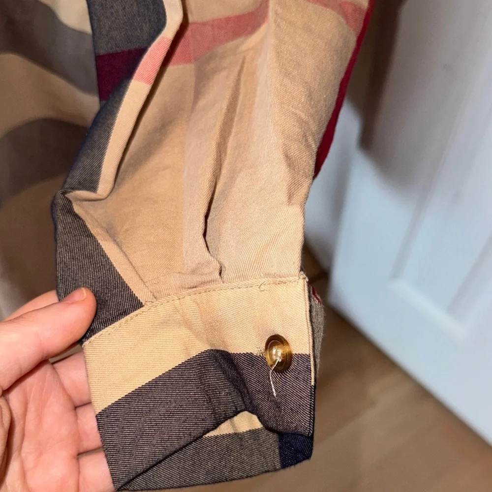 Plaid Button-Up Shirt Dress - Picture 9 of 16